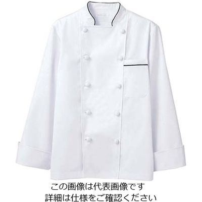 アズワン コックコート 6-973 白/黒 3L 1個 61-7967-55（直送品）