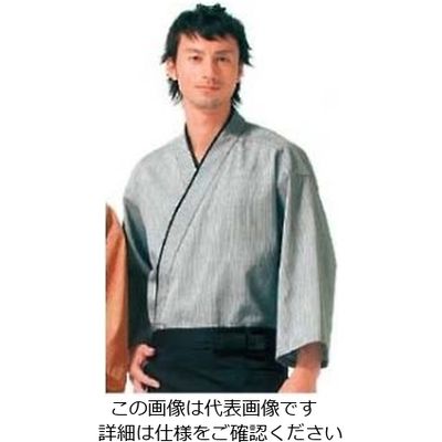 江部松商事 作務衣(男女兼用)KJ0010ー2 灰色 SS 61-7971-04 1個（直送品）