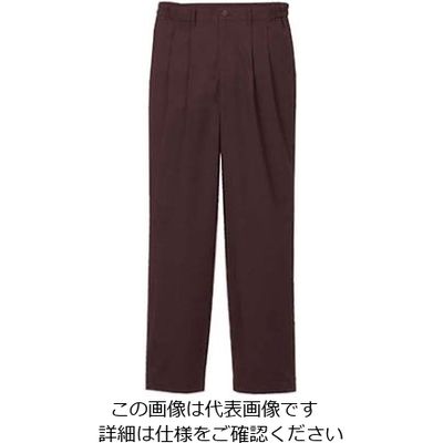 江部松商事 ツータックパンツ(男性用)KP001Mー6 茶 L 61-7971-13 1個（直送品）