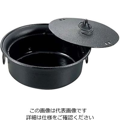 東伸販売 五進 鉄 しゃぶしゃぶ鍋 25cm 内面ホーロー加工(Gー50) 61-7983-33 1個（直送品）