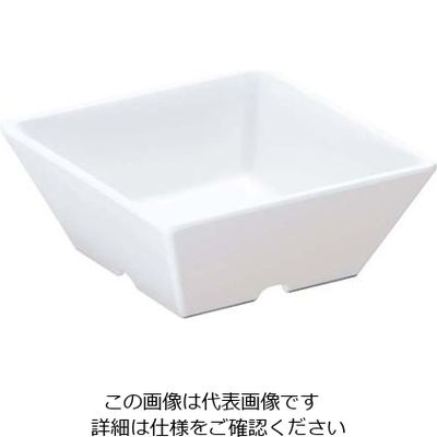 江部松商事 メラミン スクエア小鉢 10cm SSー24 ホワイト 61-7995-02 1個（直送品）