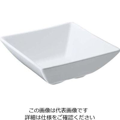 江部松商事 メラミン スクエア小鉢 12cm KDー303 ホワイト 61-7995-04 1個（直送品）