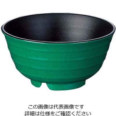 江部松商事 メラミン 小 うどん鉢 グリーン内黒 773ーGB 61-7994-60 1個（直送品）