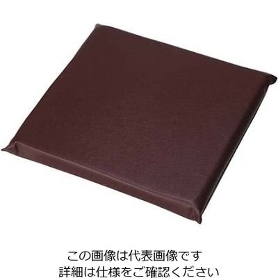 江部松商事 レザー 座布団カバー丈 無地 AAU0003 小 茶 61-8008-03 1個（直送品）