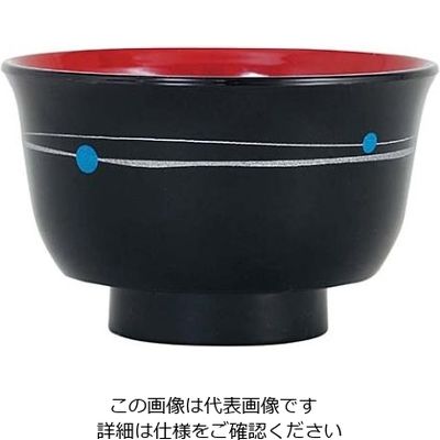 江部松商事 プチエイド汁椀 HSーN21 遊水玉 黒 61-8011-34 1個（直送品）