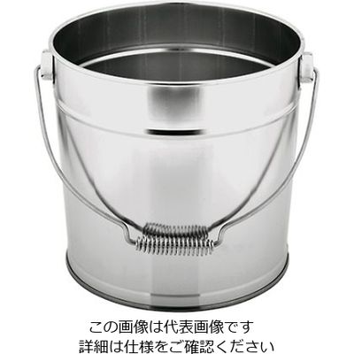 ミネックスメタル ステンレスバケット 8L ツル取手 61-8515-39 1個（直送品）