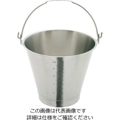 杉山工業 18ー8 目盛付バケツ(ベース付) SH-549-13WBM 1個 62-2335-89（直送品）
