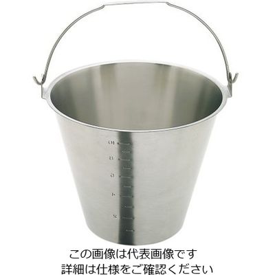 杉山工業 18ー8 目盛付バケツ(ベース無し) SH-549-13NBM 1個 62-2335-90（直送品）