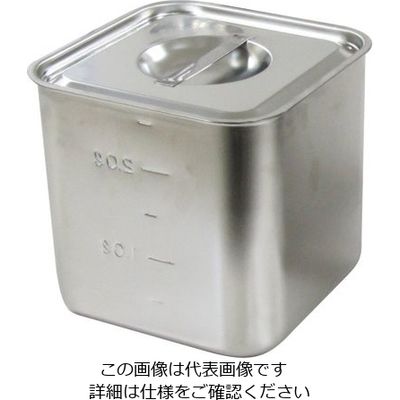 杉山工業 18ー8 目盛付深型角キッチンポット(フタ付) 2.7L SH-4214D 1個 62-2336-24（直送品）