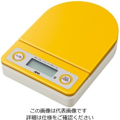 エー・アンド・デイ ホームスケール 黄 UH-3202-Y 1個 62-3146-61（直送品）