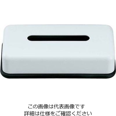 スリーライン メラミン ティッシュボックス・黒底 HW-1304 1個 62-6295-20（直送品）