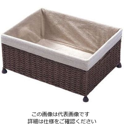 萬洋 ペーパーバスケット客席用足つき ブラウン 62-6301-64 1個（直送品）