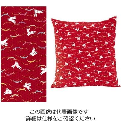 遠藤商事 綿 座布団HY ウサギ51052 赤 590×550 セット 62-6307-14 1個（直送品）