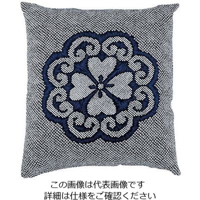 遠藤商事 綿 座布団IT 花かなこ132 青 550×510 カバーのみ 62-6307-04 1個（直送品）