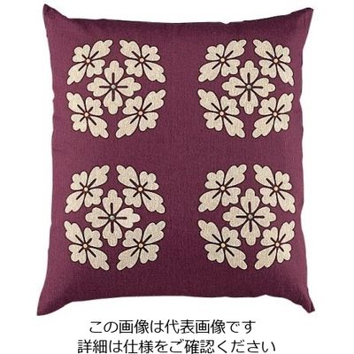 遠藤商事 綿 座布団IT よつ葉202 赤 460×460 セット 62-6307-07 1個（直送品）