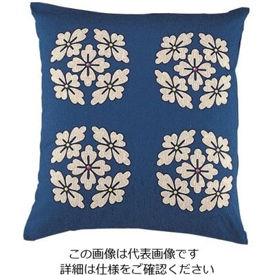 遠藤商事 綿 座布団IT よつ葉202 青 460×460 セット 62-6307-11 1個（直送品）