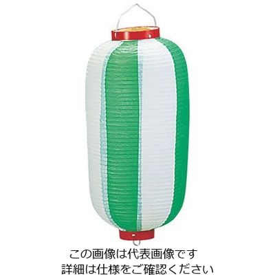アズワン ビニール提灯長型 《9号》 緑/白 b5 62-6320-99 1個（直送品）