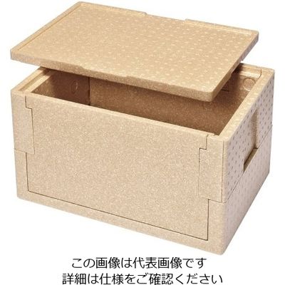 遠藤商事 デリバリー用折りたたみ式コンテナー (コルク色) RHx-37 1個 62-6377-26（直送品）