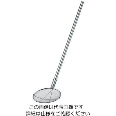 新越ワークス TS パイプ柄給食用すくい網丸型 極荒目 24cm 柄長60cm 62-6382-53 1個（直送品）