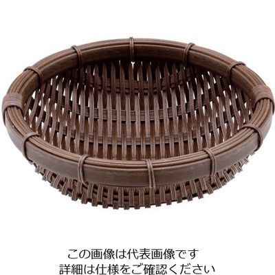 トーダイ PP 丸型 深ざる 濃茶 18型 62-6403-68 1個（直送品）