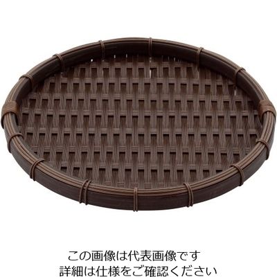トーダイ PP 丸形 浅ざる 濃茶 21型 62-6403-72 1個（直送品）