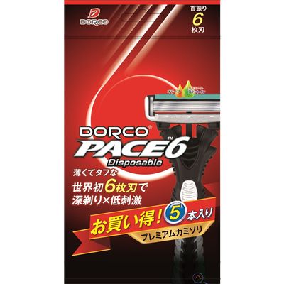 DORCO ドルコ PACE6ディスポカミソリ 4562351980241 1個(5本)（直送品）