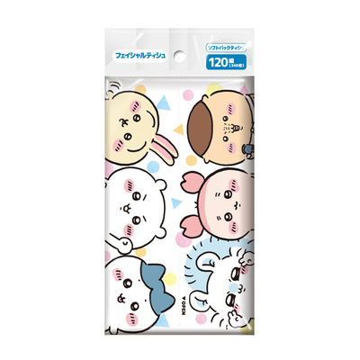 ダイレイ ちいかわ フェイシャルソフトパックティシュ 4570118124449 1パック(120組)（直送品）