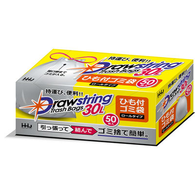 ハウスホールドジャパン RD30 紐付きロールゴミ袋 半透明 30L 4580287322683 1個(50枚)（直送品）