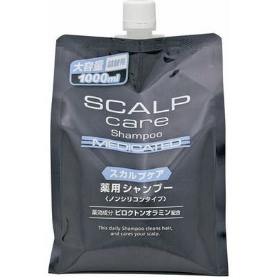 熊野油脂 スカルプケア 薬用シャンプー詰替 4582400830075 1個(1000ML)（直送品）