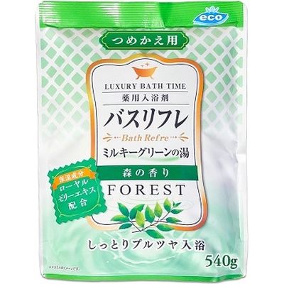ライオンケミカル バスリフレ薬用入浴剤グリーンのにごり湯つめかえ用森林の香り 4900480227781 1個(540G)（直送品）
