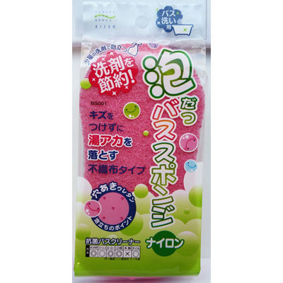 アイセン 泡だつバススポンジ ナイロン BS001 4901105202022 1個（直送品）