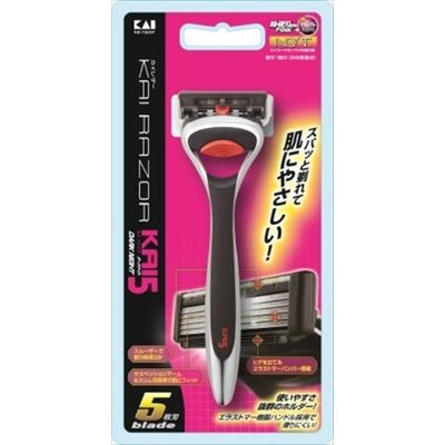 貝印 KAI RAZOR KAI5 ダークナイトホルダー　KR5Kー1SE3 4901331015854 1個（直送品）
