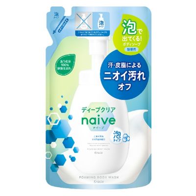 クラシエ ナイーブ 泡で出てくるボディソープ（ディープクリア） 詰替用 4901417160768 1個(480ML)（直送品）