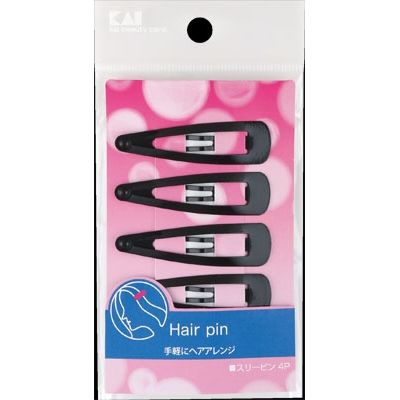 貝印 HL0142 スタンダードセレクション スリーピン ブラック 4901601277807 1パック(4個入)（直送品）