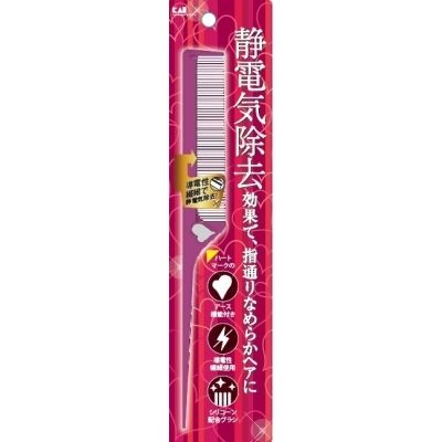 貝印 静電防止コームルビーピンク KQ1213 4901601303797 1個(1本)（直送品）
