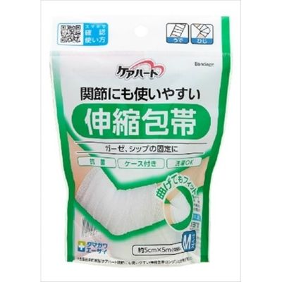 玉川衛材 ケアハート 関節にも使いやすい伸縮包帯 M うで・ひじ 4901957124121 1個（直送品）