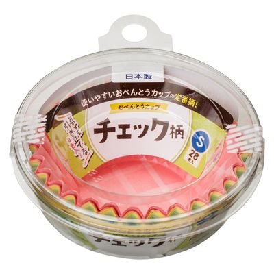 東洋アルミエコープロダクツ おべんとうカップチェック柄Ｓ４色２８枚入 4901987218517 1個(28枚)（直送品）