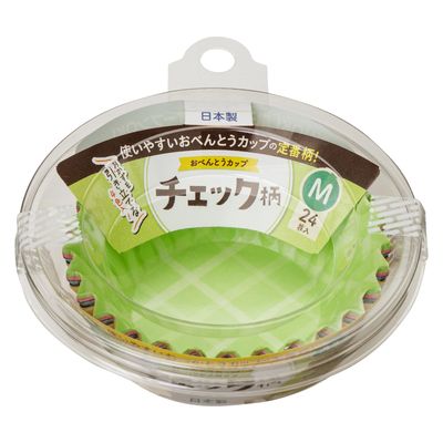 東洋アルミエコープロダクツ おべんとうカップチェック柄Ｍ４色２４枚入 4901987218524 1個(24枚)（直送品）