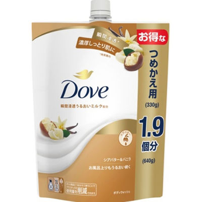 ユニリーバ ダヴ ボディウォッシュ シアバター&バニラ つめかえ用 4902111775388 1個(640G)（直送品）