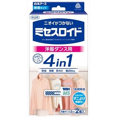 白元アース ミセスロイド 洋服ダンス用 1年防虫 4902407125422 1パック(2個入)（直送品）