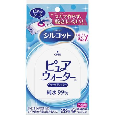ユニ・チャーム シルコットピュアウォーターWT外出用 4903111464661 1個(28枚)（直送品）
