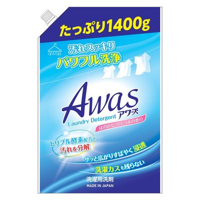ロケット石鹸 AWAS液体洗剤詰替用 4903367093936 1個(1400G)（直送品）