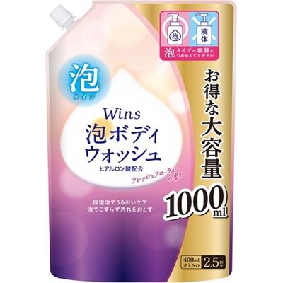 日本合成洗剤 ウインズ 泡ボディウォッシュ 大容量 詰替え 4904112830554 1個(1000ML)（直送品）