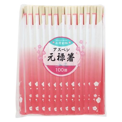 大和物産 小花日和 アスペン元禄箸 50膳 4904681209089 1個(50本)（直送品）