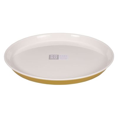 小久保工業所 KOKUラウンド平皿 大 マスタードイエロー 4956810402281 1個（直送品）
