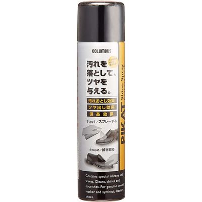 コロンブス ツヤ革靴専用汚れ落とし・ツヤ出しスプレー ピカット シャインスプレー 4971671151260 1個（直送品）