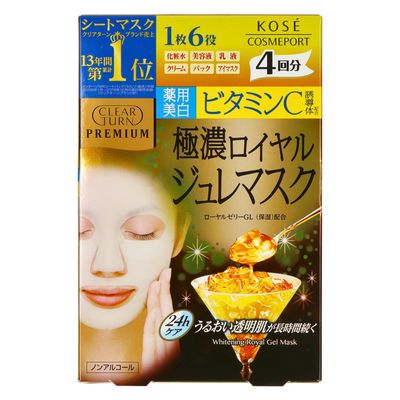 コーセーコスメポート クリアターンプレミアムロイヤルジュレマスク（ビタミンC） 4971710395099 1個(4枚)（直送品）