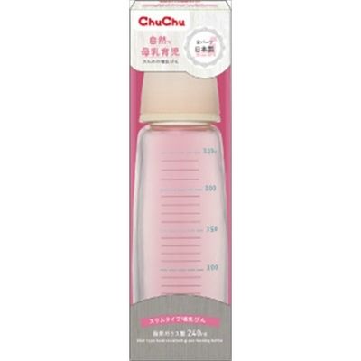 ジェクス チュチュ スリムタイプ耐熱ガラス製ほ乳びん240mL 4973210995175 1個(1本)（直送品）