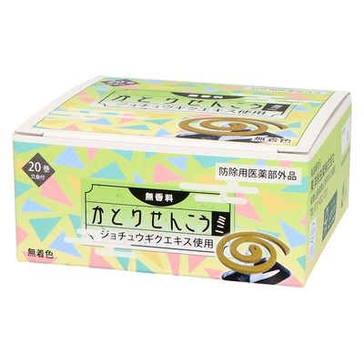 宇部マテリアルズ かとりせんこうミニ 20巻 無香料 4975158180026 1個(20巻)（直送品）