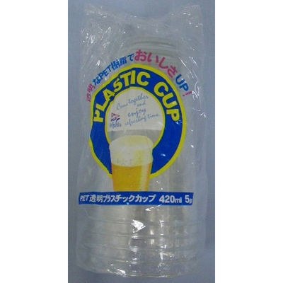 日本デキシー ドルフィン 透明プラカップ420ML5個 4975810180029 1個（直送品）
